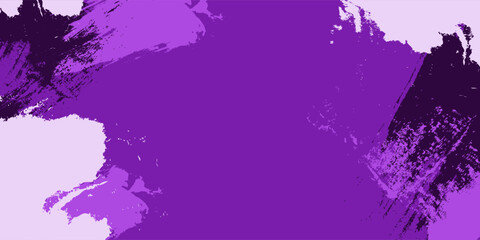 Vector collage contemporary grunge banner. Woman's mouth announcing crazy promotions. Doodle elements on retro poster purple