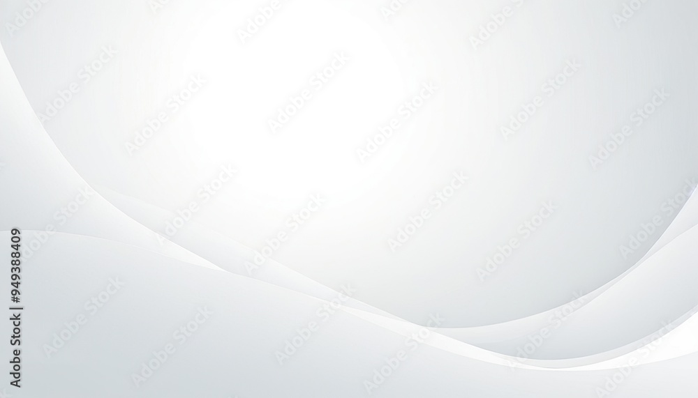 Poster soft abstract white and gray curved shapes on a light background 1
