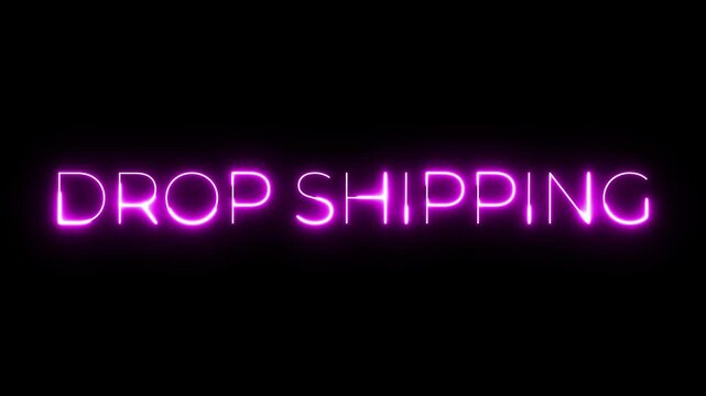 Neon Sign with Dropshipping Text