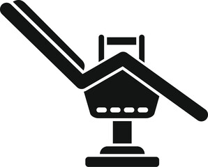 Medical examination couch icon in simple style on a white background