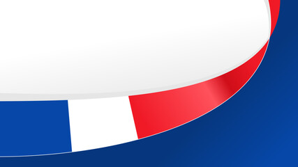 wavy france flag vector background with copy space for text. france national day