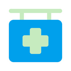 Fototapeta premium hospital sign duo tone icon