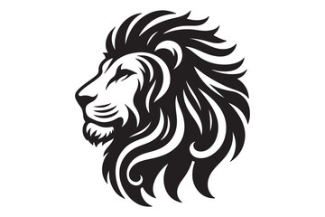 lion head silhouette vector illustration