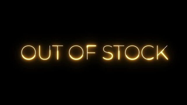 Neon Sign Out Of Stock