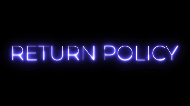 Neon Sign Return Policy