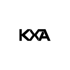 kxa lettering initial monogram logo design