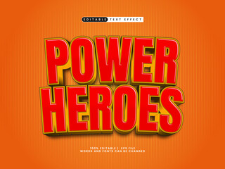 power heroes editable text effect in superhero and power text style