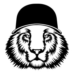 Lion In Baseball Cap