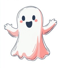 Obraz premium Halloween characters white background