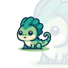 Iguana Simple Flat Logo Design