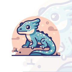 Iguana Simple Flat Logo Design