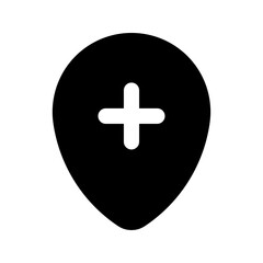 Obraz premium hospital glyph icon