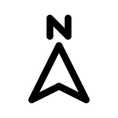 north glyph icon