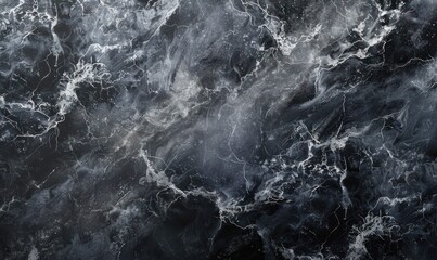 Black Marbel Background with a Subtle Texture and Soft Pale