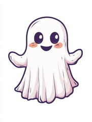Halloween characters white background