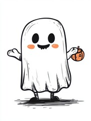Fototapeta premium Halloween characters white background