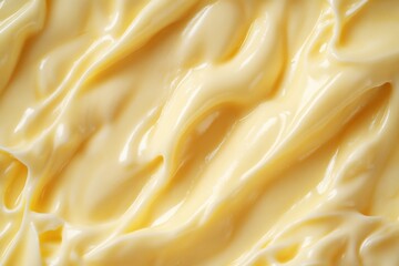 Creamy Yellow Sauce Background Texture.