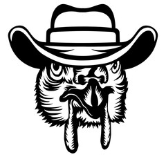 Rooster In Cowboy Hat