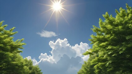 Obraz premium 夏空と入道雲