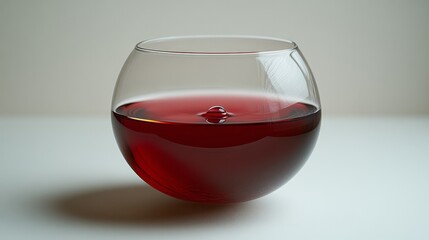 A floating wine glass with a drop of red wine insi  494 wine, glass, red, alcohol, drink, white, beverage, isolated, wineglass, red wine, liquid, party, goblet, food, cabernet, merlot, celebration, ba