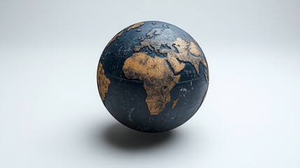 Fototapeta premium A globe spinning in midair casting a shadow on a w 477 earth, globe, world, planet, map, global, sphere, america, europe, 3d, continent, asia, geography, space, illustration, business, usa, blue, con