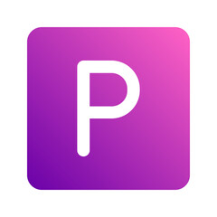 parking area gradient icon