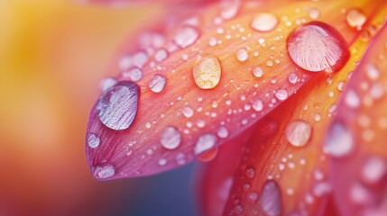 Water Droplets on a Flower Petal
