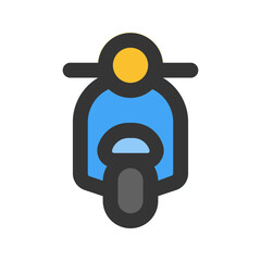 motorcycle outline fill icon