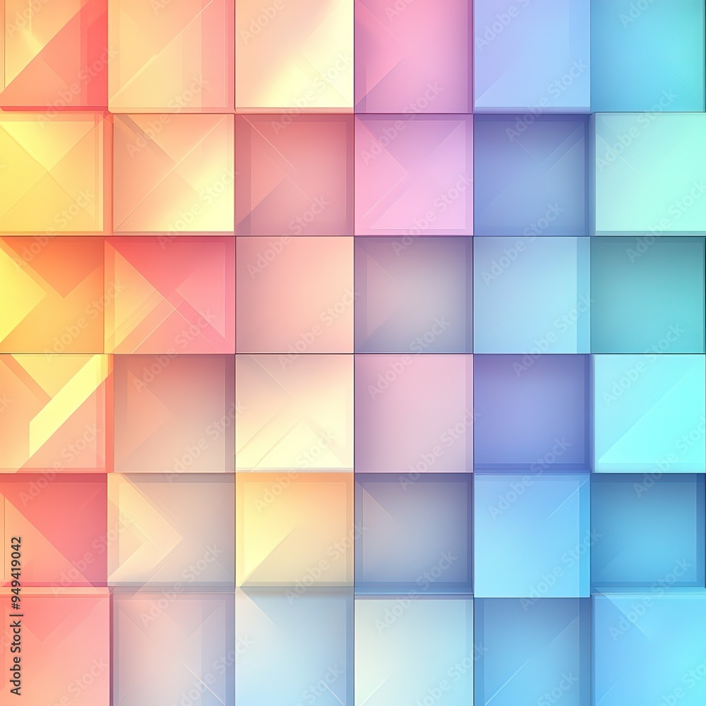 Poster a colorful background with squares of different colors