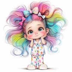 Fototapeta premium bedtime for little girl