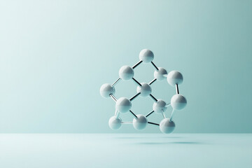 The molecular structure of a single amino acid is shown as a simple line.
