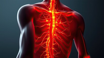 Human Anatomy - Spinal Cord and Blood Vessels