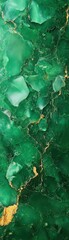 Obraz premium Vibrant green marble texture with unique patterns and golden veins, perfect for backgrounds and design elements.