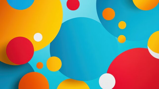 Vibrant, flat design with large color blobs creates an eyecatching visual experience that engages and delights viewers.