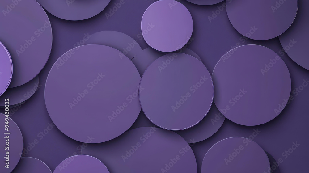 Aufkleber eyecatching abstract dark purple gradient with a 3d circle and simple patterns, perfect for modern d