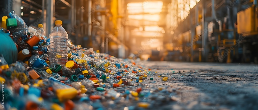 Poster optimizing waste management in refined product manufacturing visualizing byproduct handling and mini