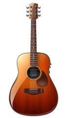 Obraz premium Acoustic Guitar with Brown Sunburst Finish