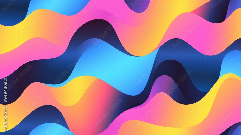 Poster dive into a vibrant world with this holographic checkerboard pattern, blending retro vibes and moder