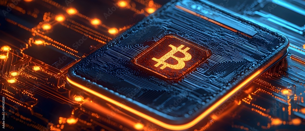 Poster cutting edge digital wallet with smart contract showcasing advanced financial capabilities for secur