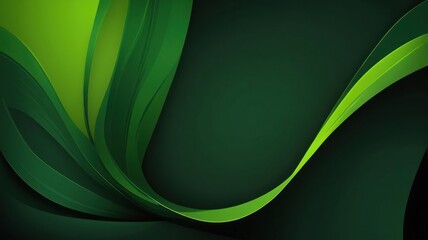 Obraz premium Background Green Black in Wave Abstract Vector