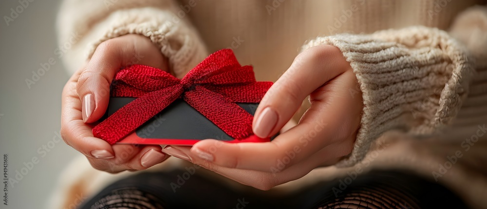 Poster person using digital wallet on mobile device to conveniently purchase and gift a card representing m