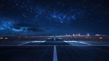 Runway Under the Milky Way