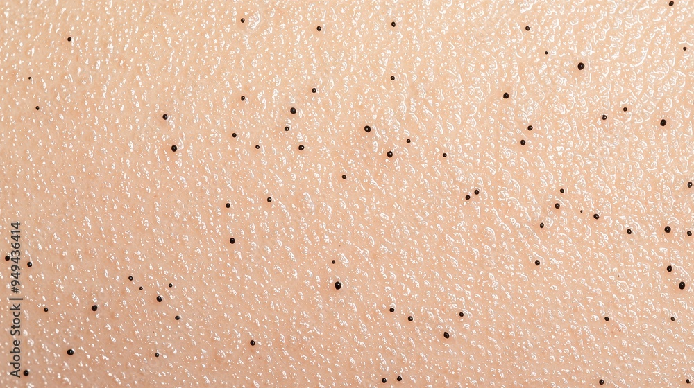 Poster abstract macro texture of skin with black dots and bumps