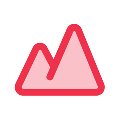 mountain outline fill icon