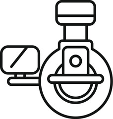 Electric scooter sharing service icon representing modern, eco friendly urban transportation solutions