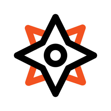 recommend clip art: compass outline color icon