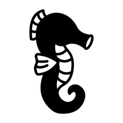 Seahorse Solid Black