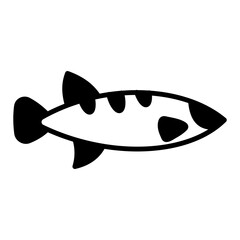 Mackerel Fish Solid Black