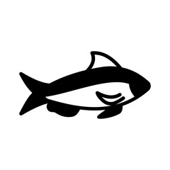 Sardine Fish Solid Black