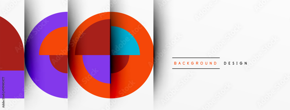 Poster modern geometrical abstract background - circles. business or technology presentation design